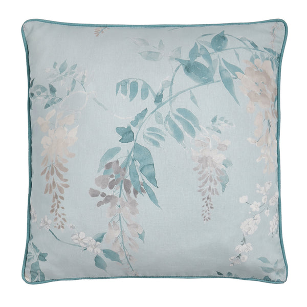 Dreams & Drapes Wisteria Cushion - Duck Egg - Williamsons Factory Shop