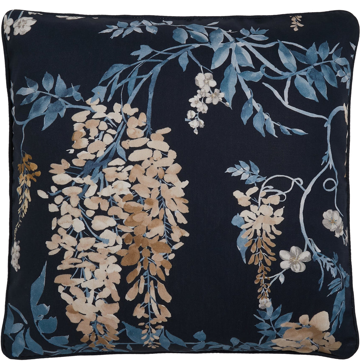 Dreams & Drapes Wisteria Cushion - Navy