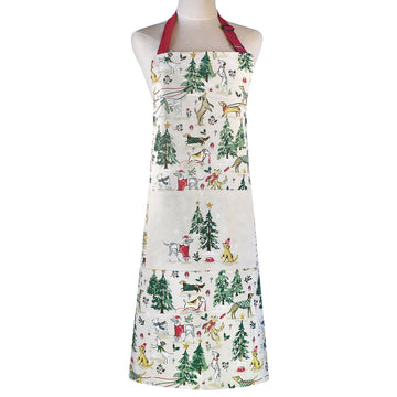Winter Walkies Cotton Apron - Beige