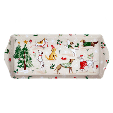 Winter Walkies Small Serving Tray - Beige