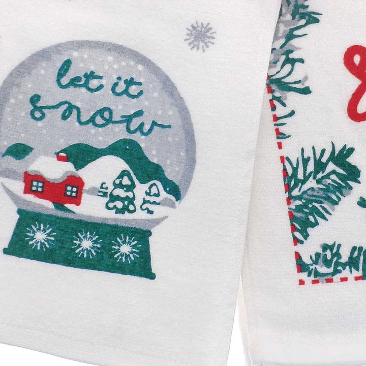 3pk Christmas Novelty Tea Towels - Let it Snow - Williamsons Factory Shop