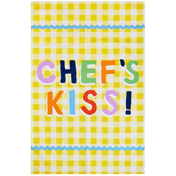 Yes Chef Kiss Cotton Tea Towel - Multi