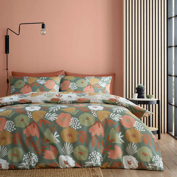 Fusion Yasmin Duvet Cover Set - Green - Williamsons Factory Shop