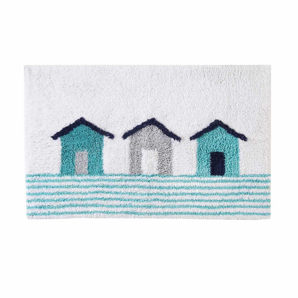 Fusion Beach Huts Bath Mat - Williamsons Factory Shop