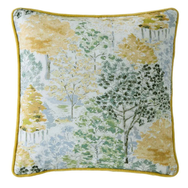 Laura Ashley Bernwood Cushion - Ochre Yellow - Williamsons Factory Shop