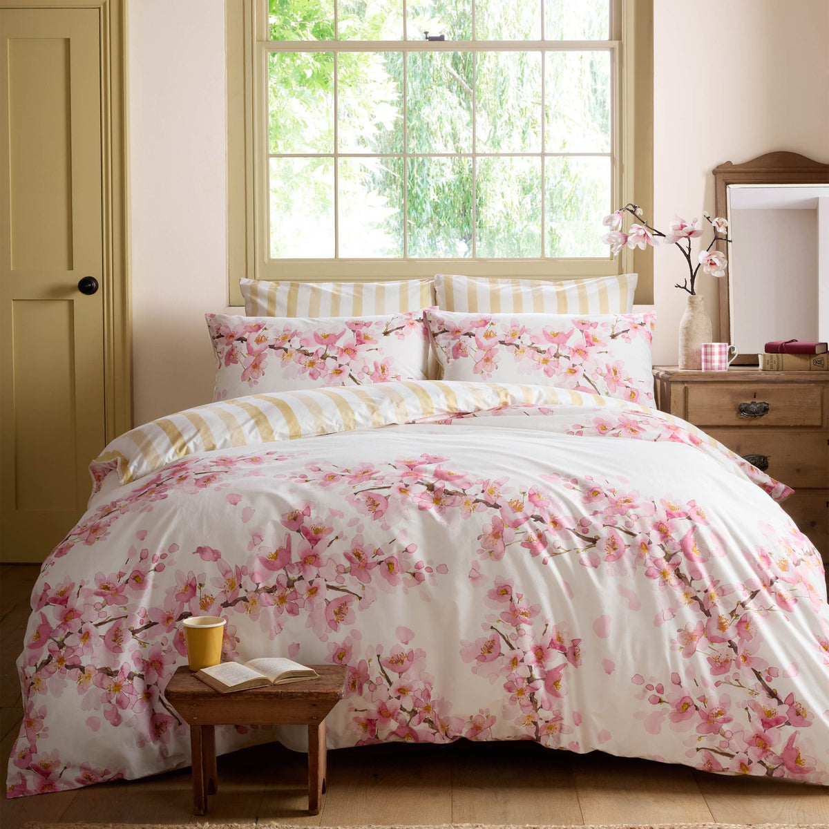 Bluebellgray Cherry Blossom Duvet Cover Set - Pink – main view