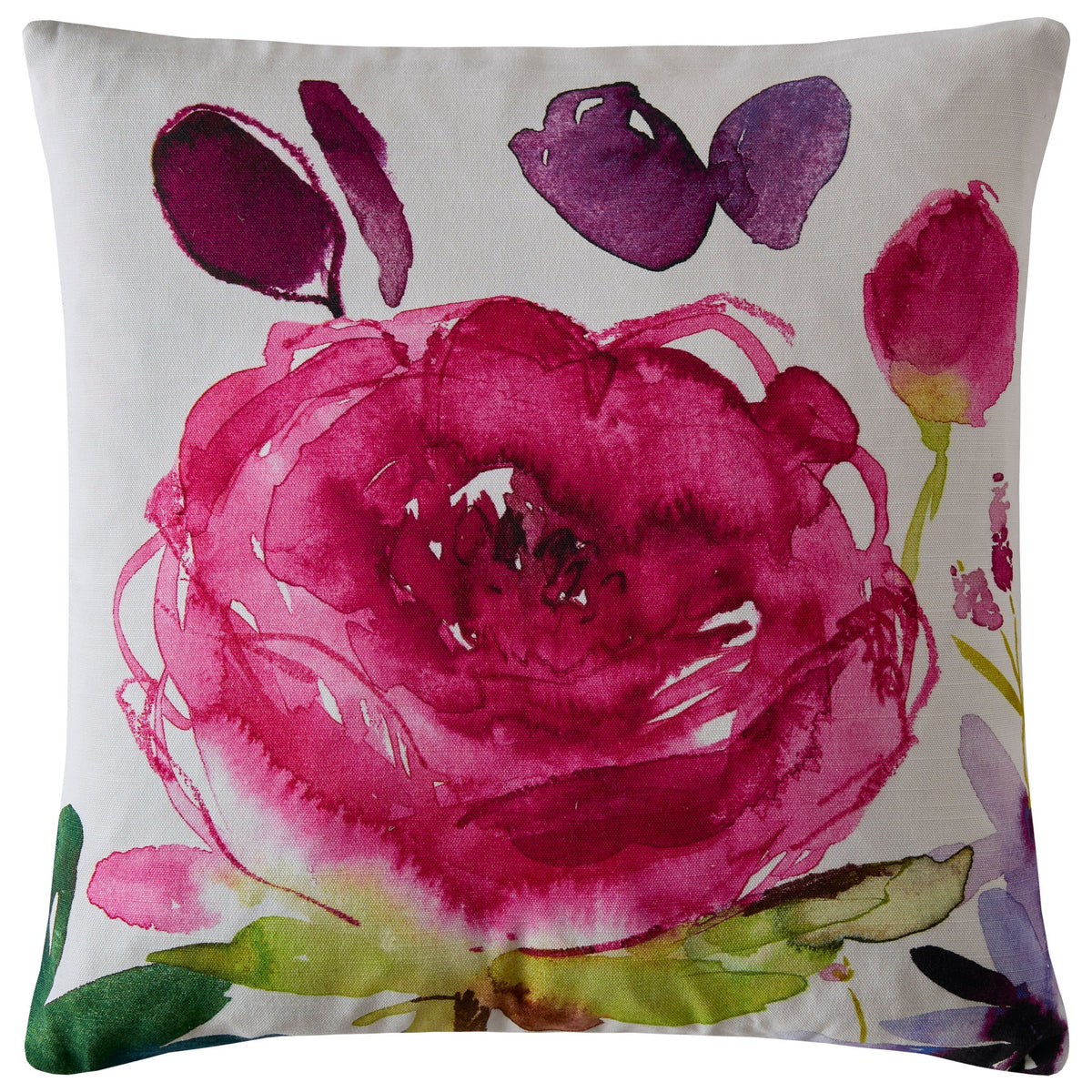 Bluebellgray Rose Cushion - Fuchsia – front view
