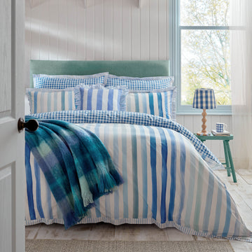 Bluebellgray Sunday Stripe Duvet Cover Set - Blue – main view