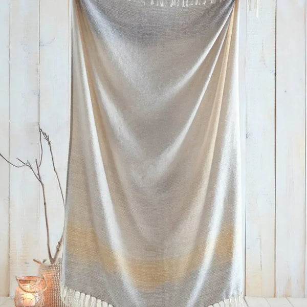 Drift Home Bretton Throw - Ochre - Williamsons Factory Shop