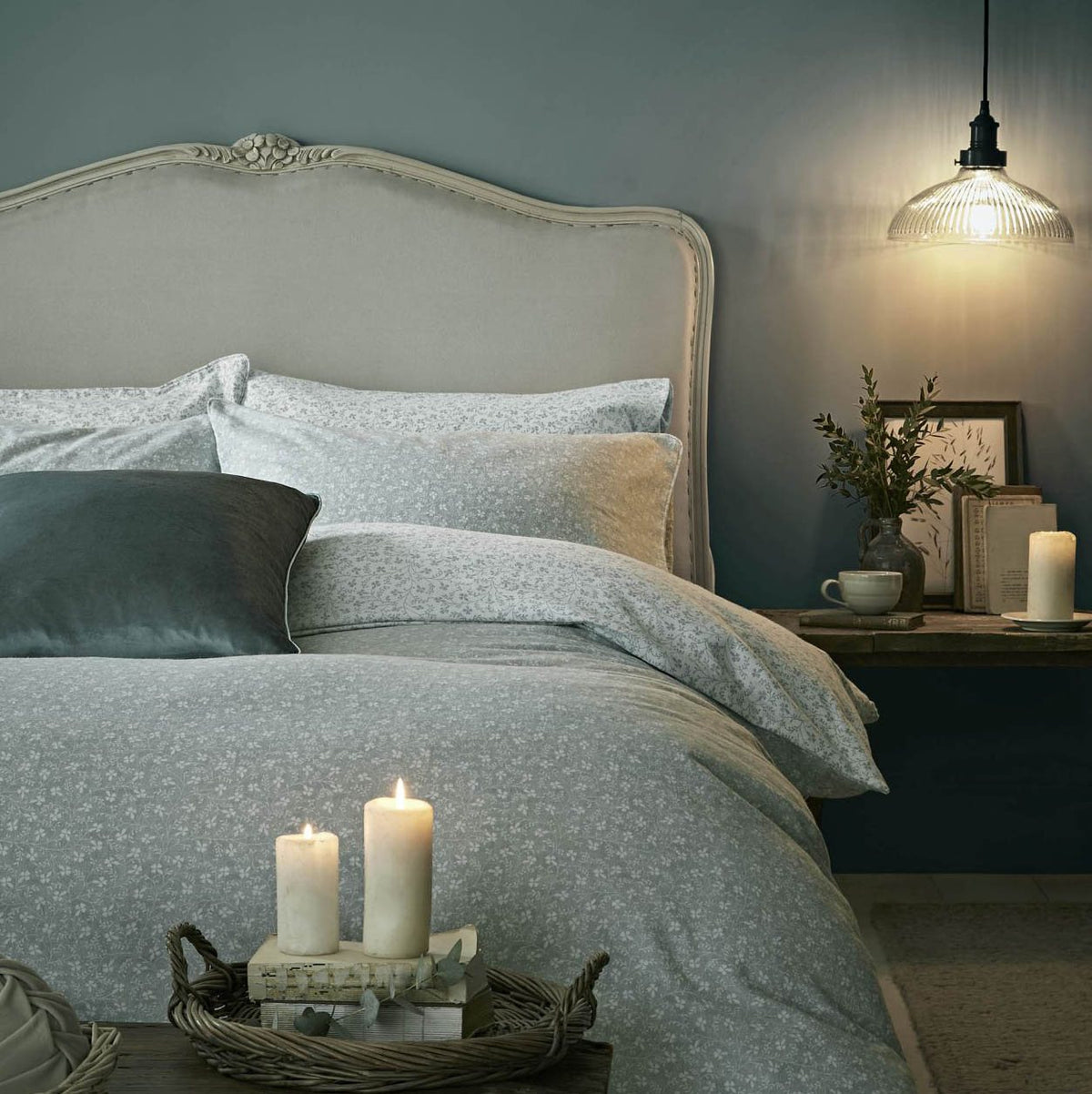 Laura Ashley Campion Brushed Cotton Duvet Set - Pale Seaspray - Williamsons Home