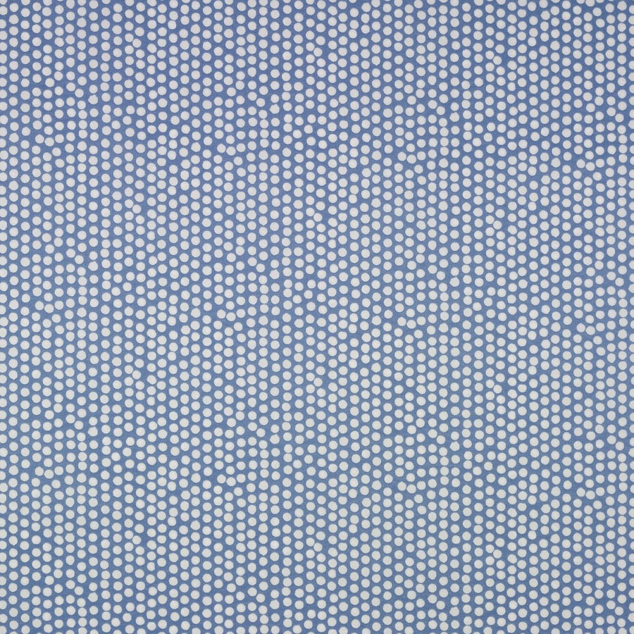 Spotty Blue PVC Coated Tablecloth - Williamsons Factory Shop