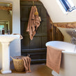 Christy Serene Clay towel lifestyle photograph
