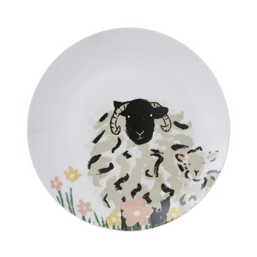 Woolly Sheep Porcelain Side Plate - White