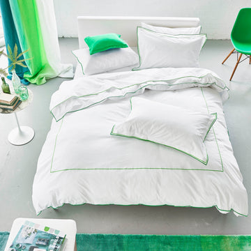 Designers Guild Astor Duvet Cover Set - Emerald Green