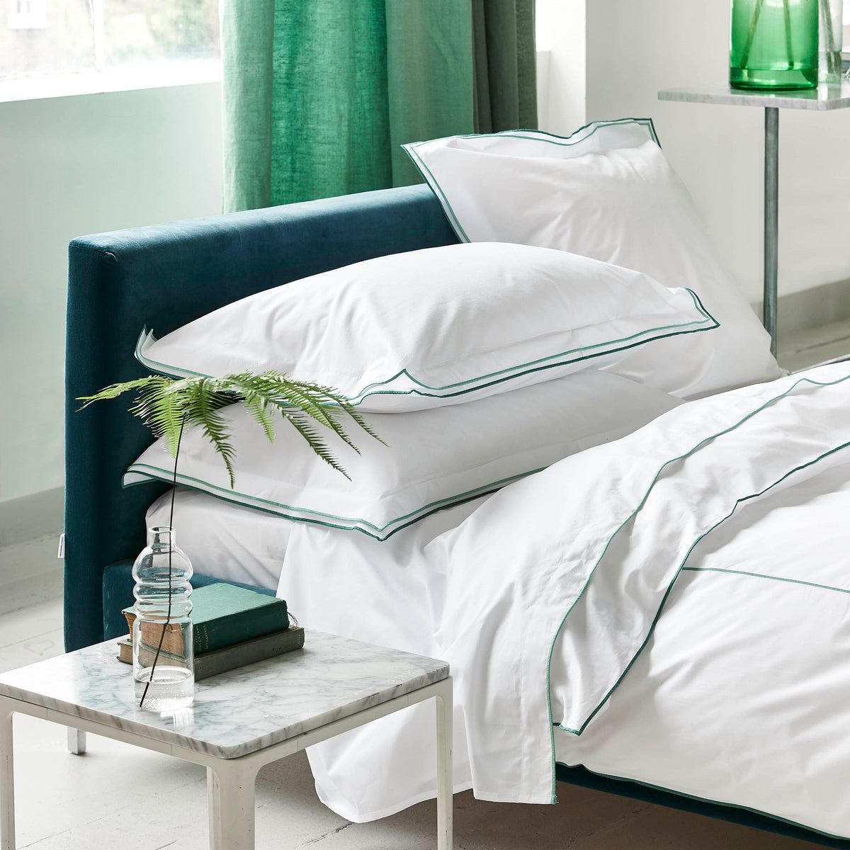 Designers Guild Astor Duvet Cover Set - Porcelain Green