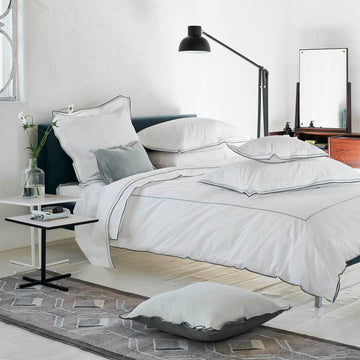 Designers Guild Astor Duvet Cover Set - Silver & Slate
