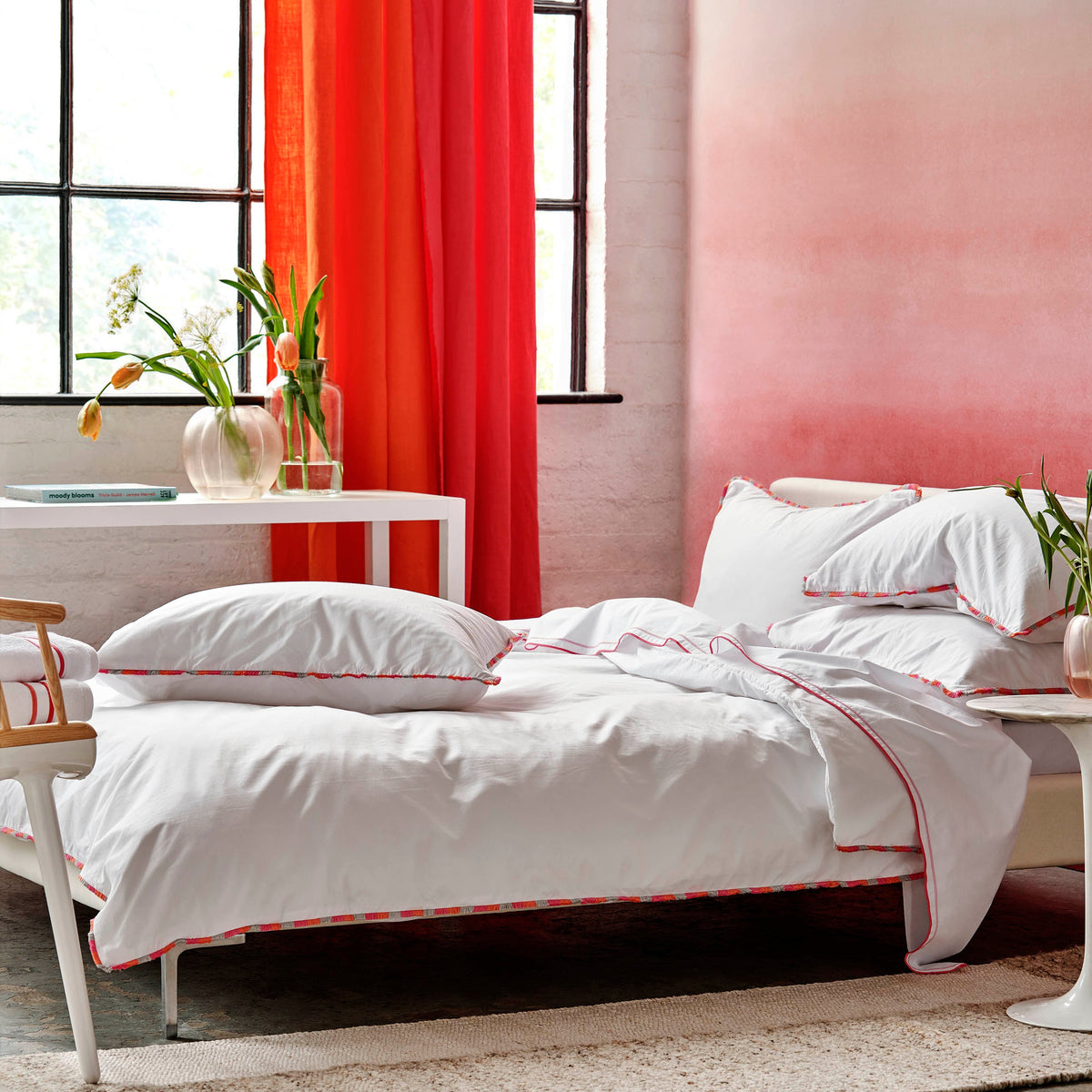 Designers Guild Burlington Fringe Duvet Cover Set - Fuchsia Pink