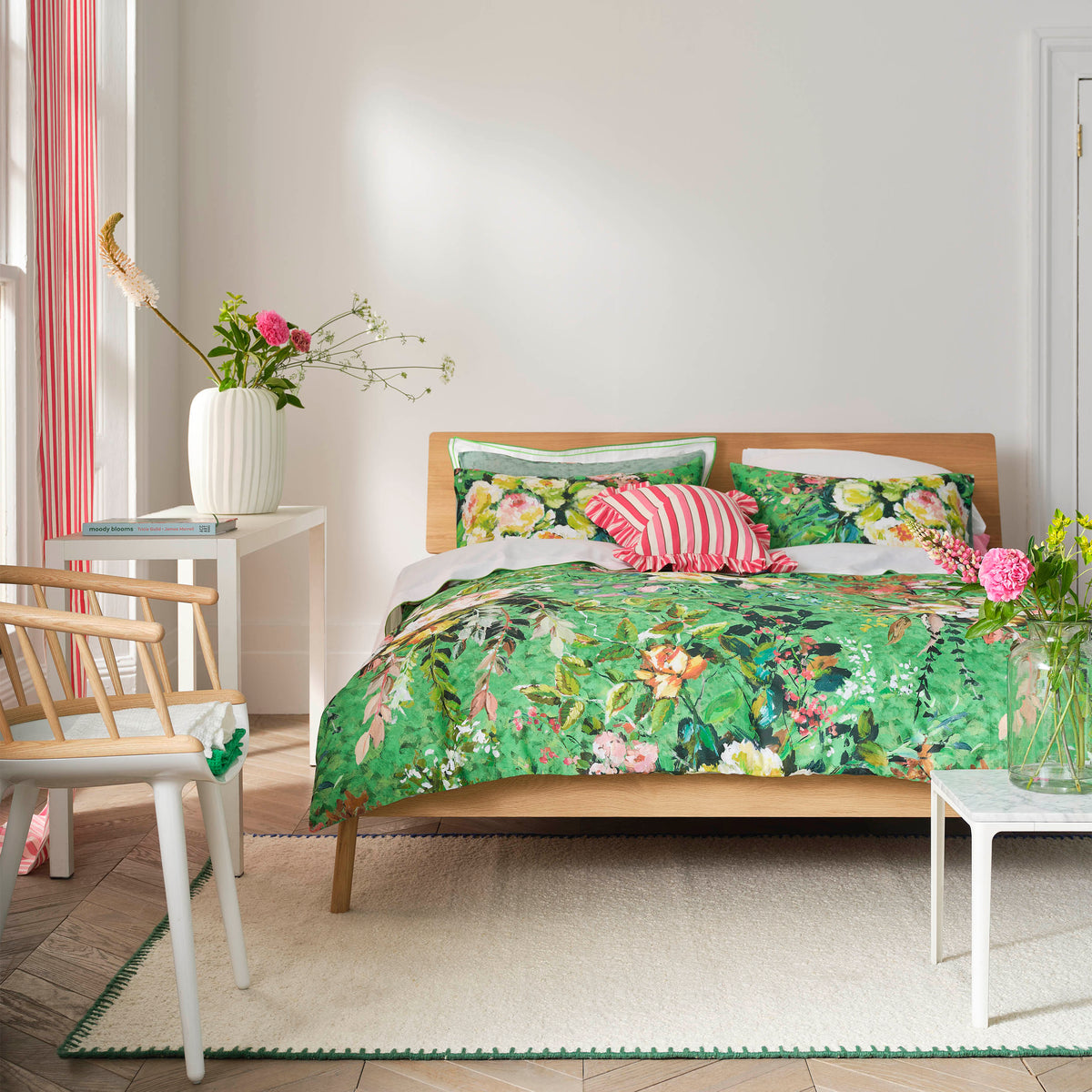 Designers Guild Margaretta Duvet Cover Set - Emerald Green