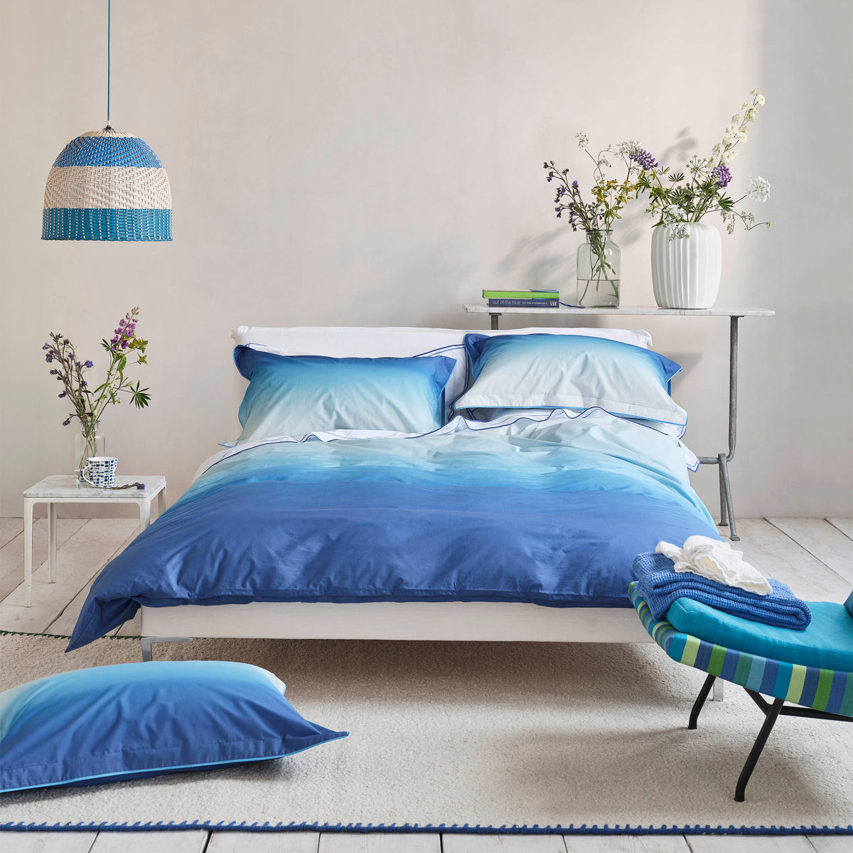 Designers Guild Savoie Duvet Cover Set - Cobalt Blue