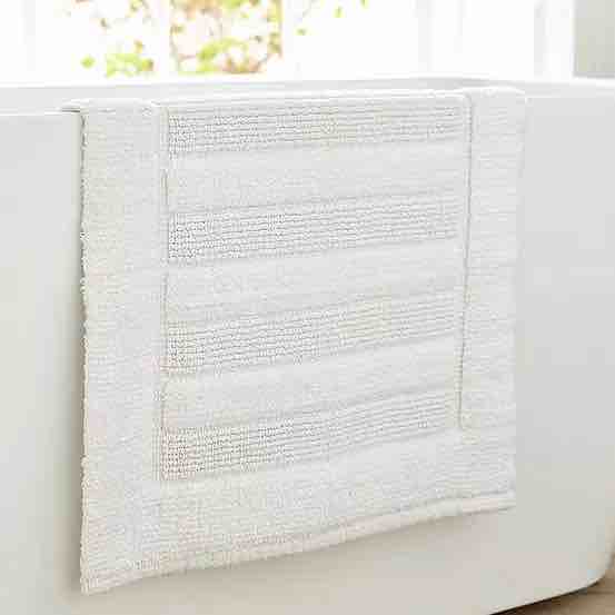 Bliss Pima Cotton Bath Mat - White