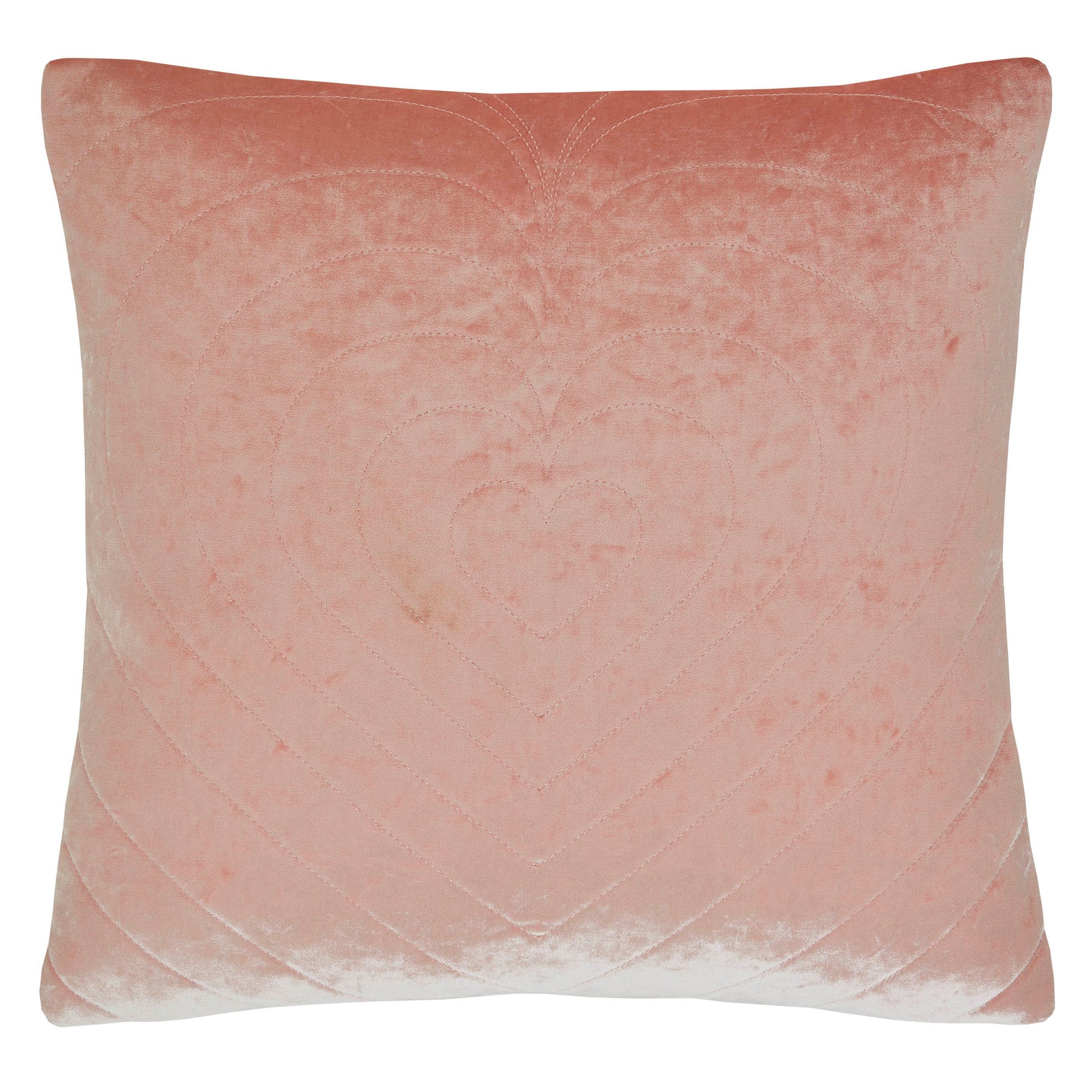 Skinny Dip Embroidered Heart Cushion - Pink