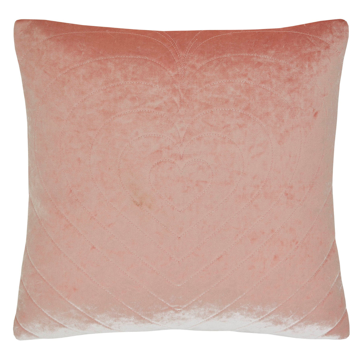 Skinny Dip Embroidered Heart Cushion - Pink - Williamsons Home