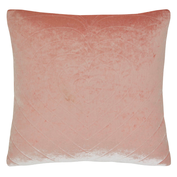 Skinny Dip Embroidered Heart Cushion - Pink - Williamsons Factory Shop