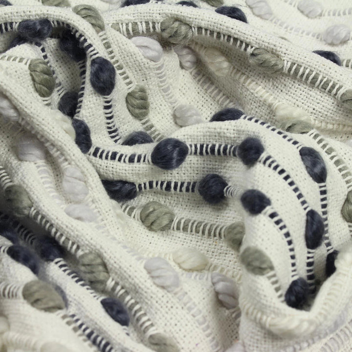 Furn Dhadit Stripe Throw - Grey - Williamsons Factory Shop
