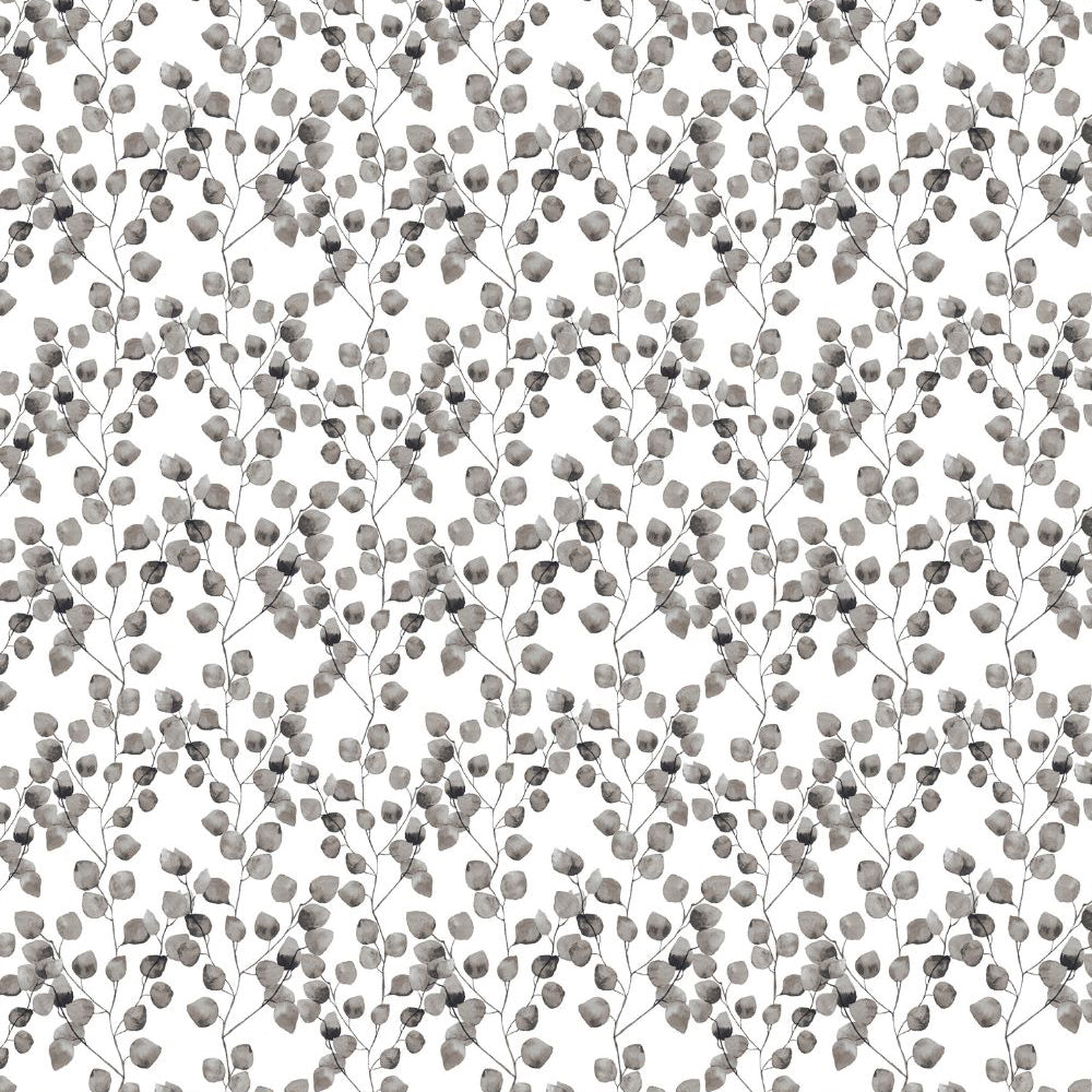 Grey Stem Leaves Vinyl Oil Cloth - Williamsons Home