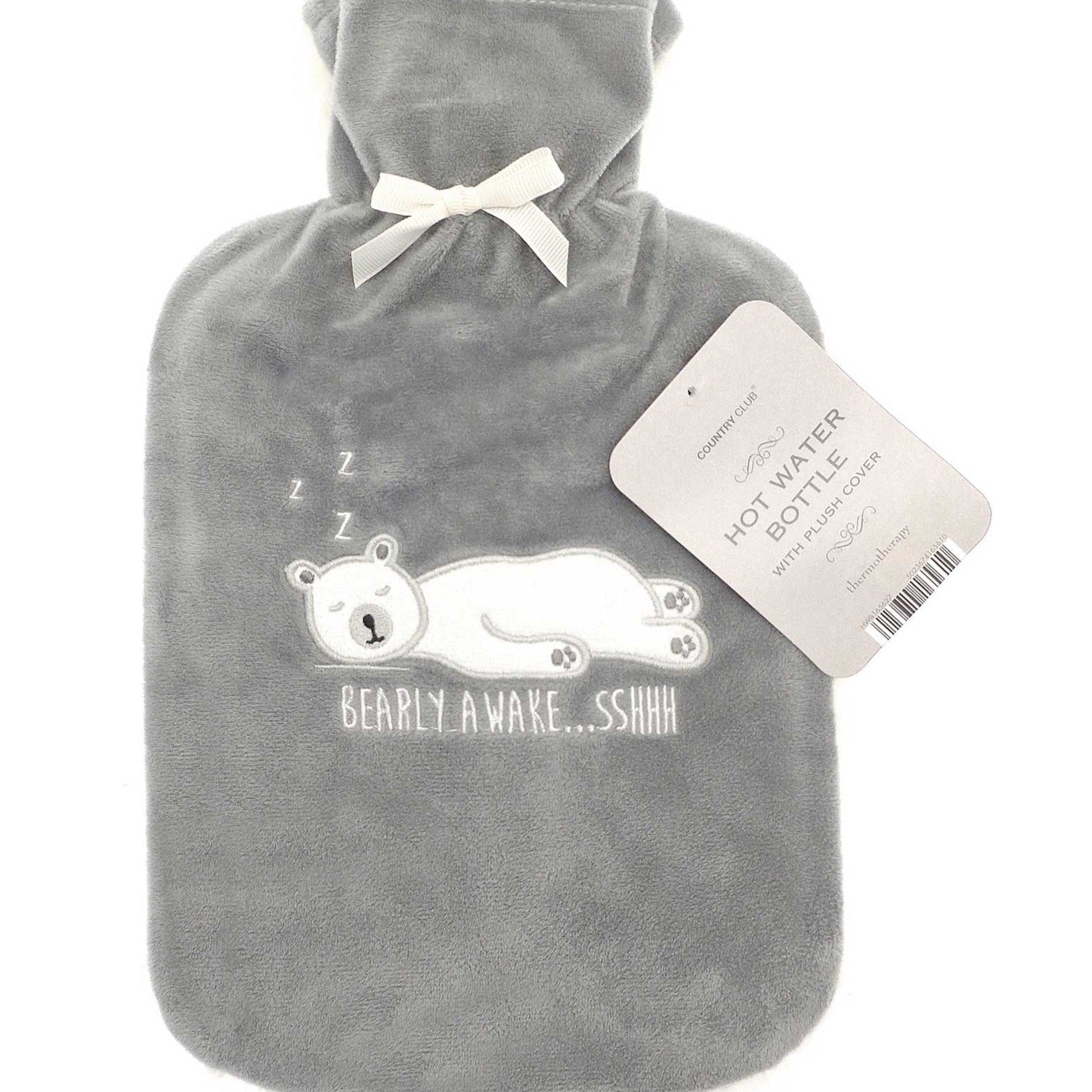 Plush Applique Sherpa Back Hot Water Bottle (2L)