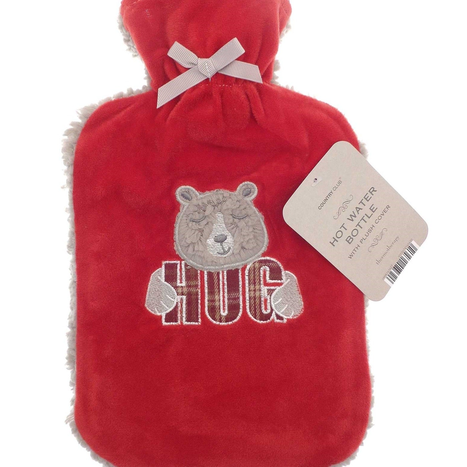 Plush Applique Sherpa Back Hot Water Bottle (2L)