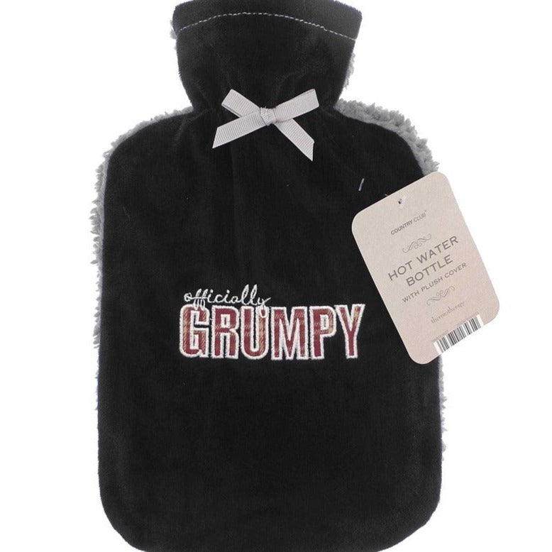 Plush Applique Sherpa Back Hot Water Bottle (2L)