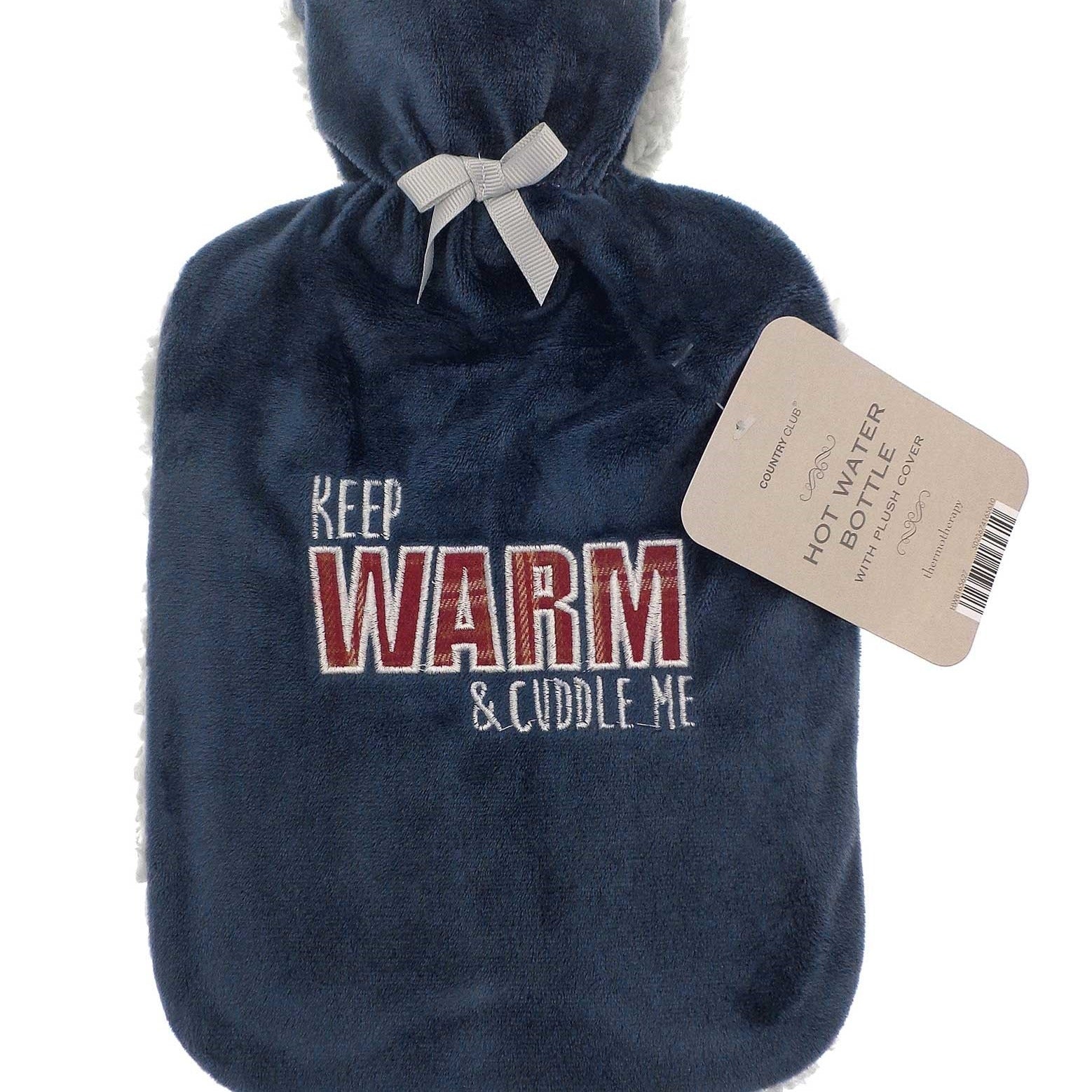 Plush Applique Sherpa Back Hot Water Bottle (2L)