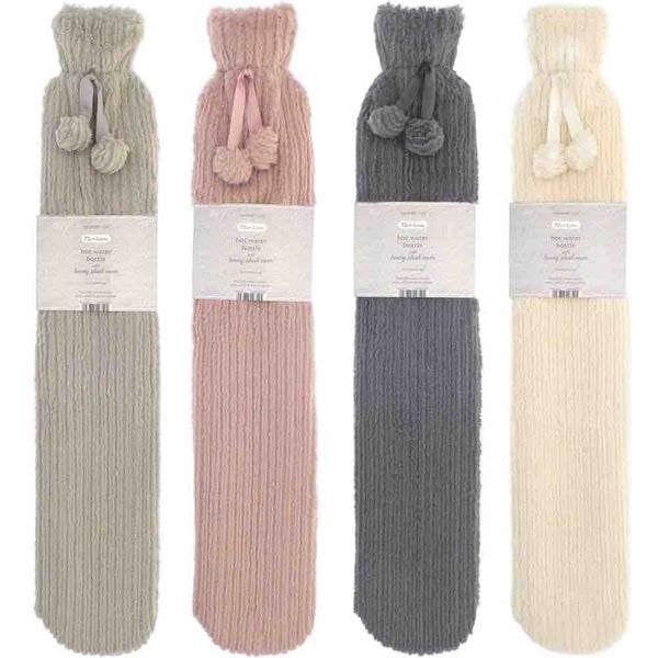 Extra Long Jacquard Stripe Hot Water Bottle (72cm) - Williamsons Factory Shop