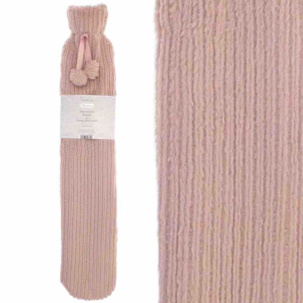 Extra Long Jacquard Stripe Hot Water Bottle (72cm)