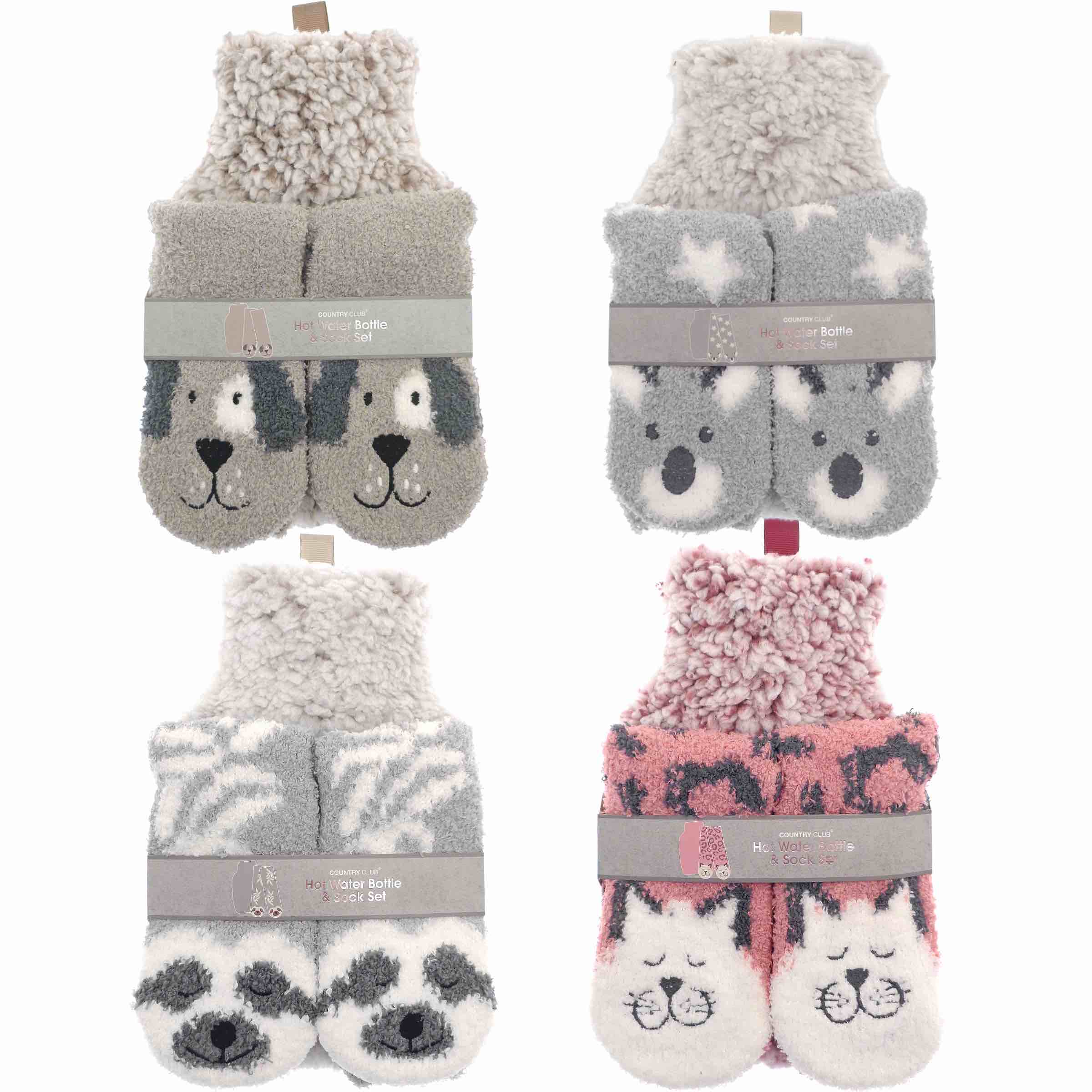 Hot Water Bottle & Socks Gift Set