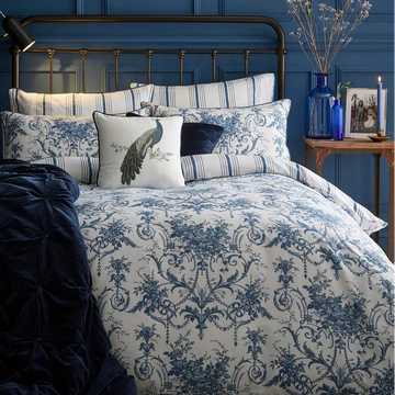 Laura Ashley Tuileries Duvet Cover Set - Midnight Blue