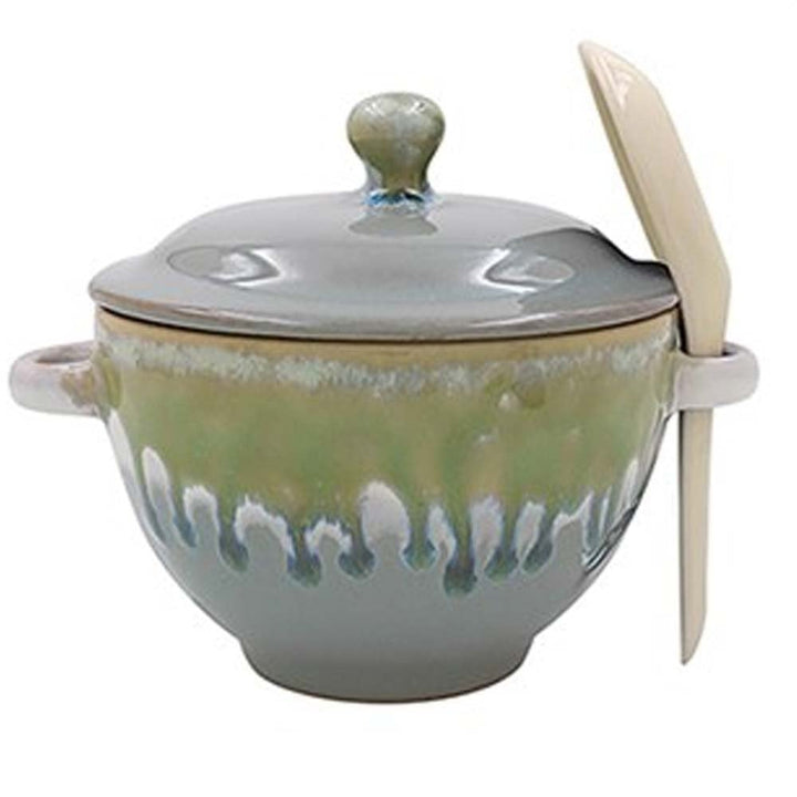 Reactive Glaze Soup Bowl & Spoon - Williamsons Factory Shop