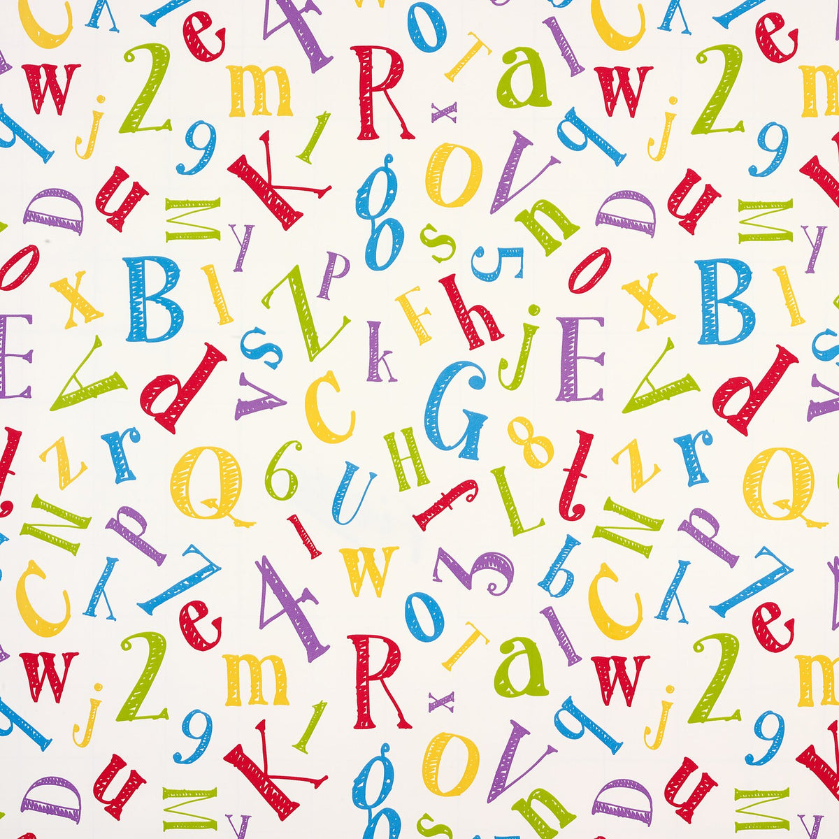 Letters & Numbers Vinyl Oil Cloth - Williamsons Home