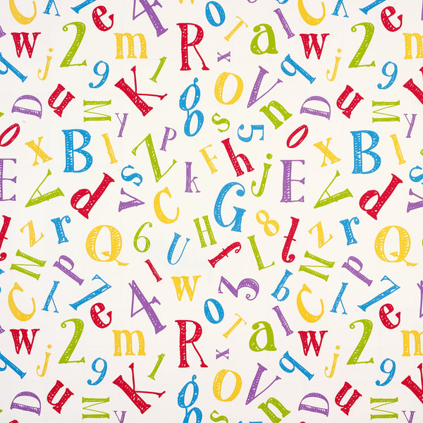 Letters & Numbers Vinyl Oil Cloth - Williamsons Factory Shop