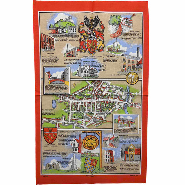Lewes County Cotton Tea Towel - Williamsons Factory Shop
