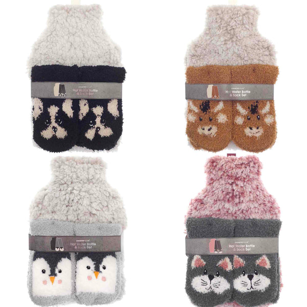 Hot Water Bottle & Socks Gift Set
