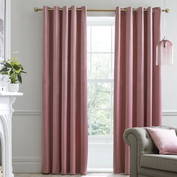 Laurence Llewelyn-Bowen Montrose Eyelet Curtains  - Blush