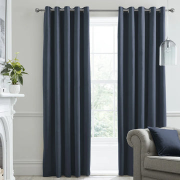 Laurence Llewelyn-Bowen Montrose Eyelet Curtains  - Navy