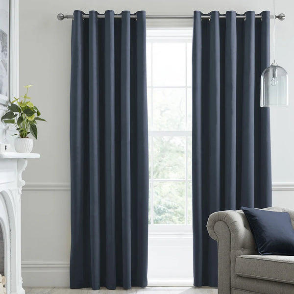 Laurence Llewelyn-Bowen Montrose Eyelet Curtains  - Navy
