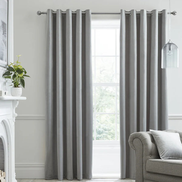 Laurence Llewelyn-Bowen Montrose Eyelet Curtains  - Silver