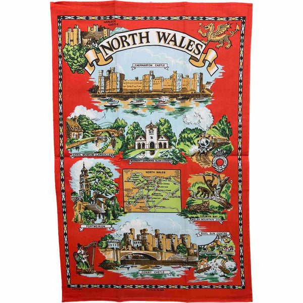 North Wales Cotton Tea Towel - Williamsons Factory Shop