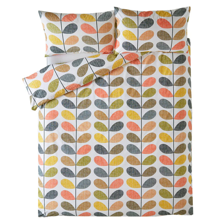 Orla Kiely Scribble Stem Duvet Cover - Multi - Williamsons Factory Shop