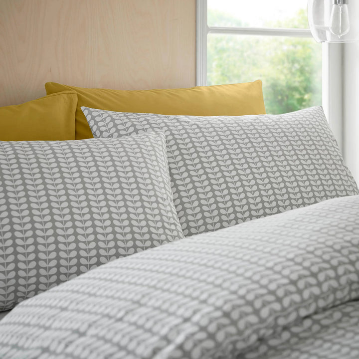 Orla Kiely Tiny Stem Duvet Cover - Light Cool Grey - Williamsons Factory Shop