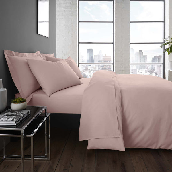 Serene Plain Dyed Fitted Bed Sheet (32cm) - Blush - Williamsons Factory Shop